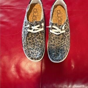 Hey Dude Gray Leopard Casual Shoes